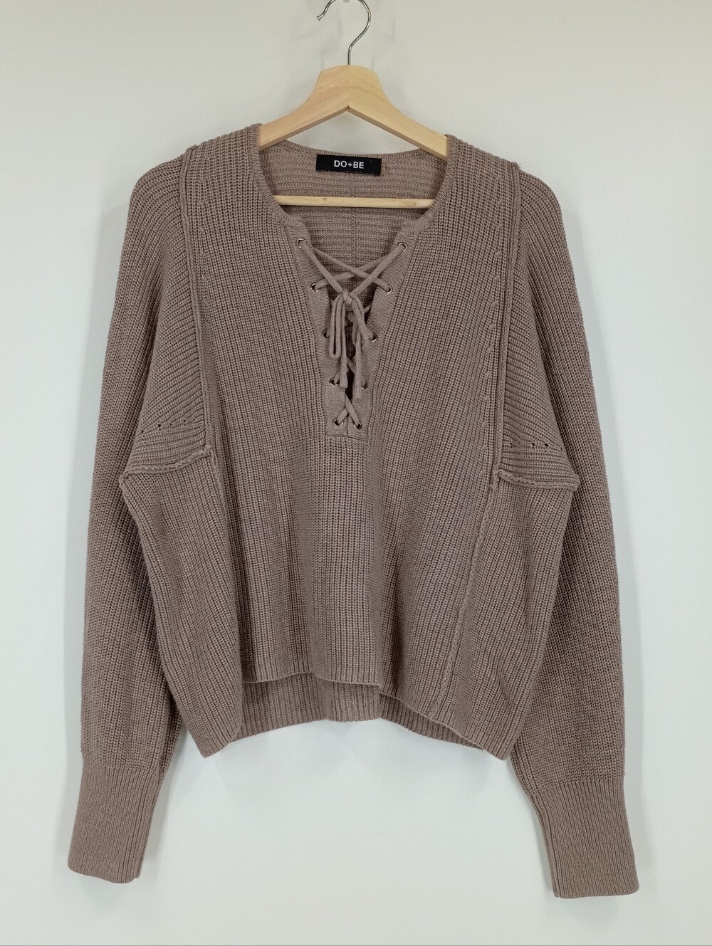 DO+BE Lace Up Knit Sweater